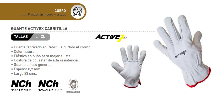 GUANTE ACTIVEX CABRITILLA - Imagen 3
